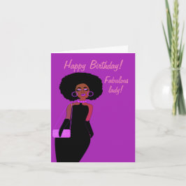 Fabulat African American Dam Birthday Card Kort