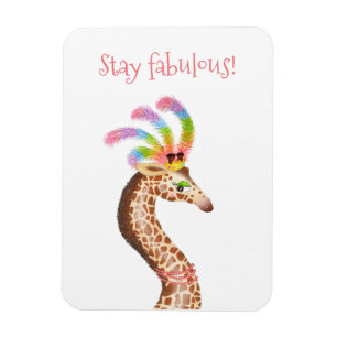 Fabulat av regnbågsgiraffmagnet magnet
