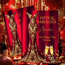 Fabulat Birthday Red Gems Guld Dress Champagne