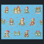Fabulat Frogs Jul-Helgdag på Blue Presentpapper<br><div class="desc">Roligt grodor helgdag som omsluter papper kommer att underhålla och förtjusa alla som du ger den till! Du kommer att få pappert med en rolig, kvalitativ förpackning. Leta efter vår fantastisk Frog Sten Band-uppsättning på tre platta lakan och valsade inslagna som ska matcha! Dessutom hjälper alla djurmatade produkter som säljs...</div>