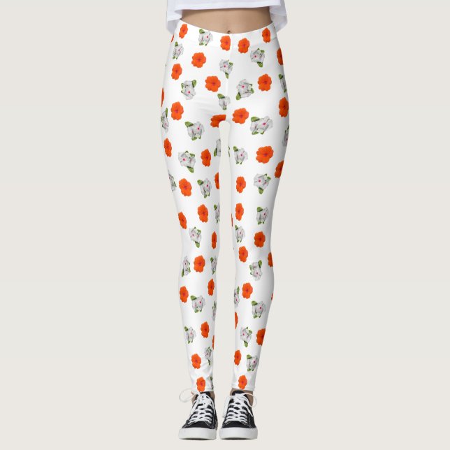 Fabulerad Blommigt Leggings (Framsida)