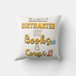 Fabulerad gåva till dem som kärlek bokar och Corgi Kudde