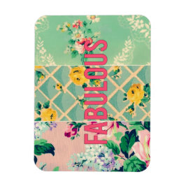 Fabulerad vintage tapet kollage magnet