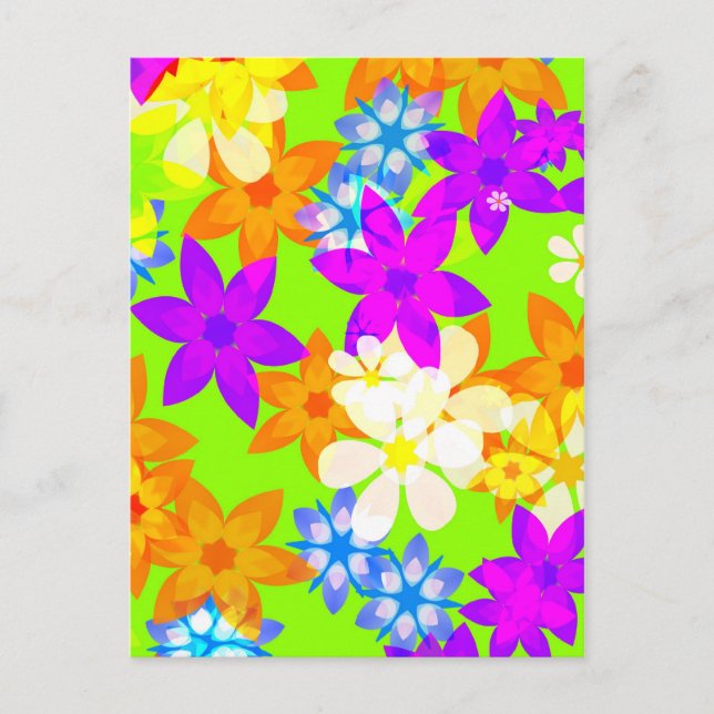 Fabulerade blommor vykort (Framsida)