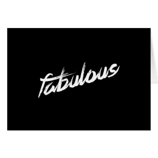 "FABULÖS" DISKRIVER VÅR "HONEYMOON" HÄLSNINGSKORT (Framsidan Horizontal)