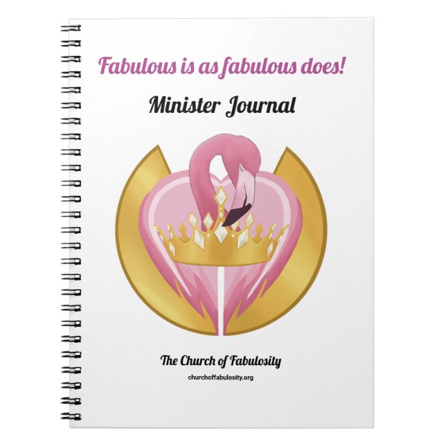 Fabulosisminister Journal kyrka Anteckningsbok (Framsidan)