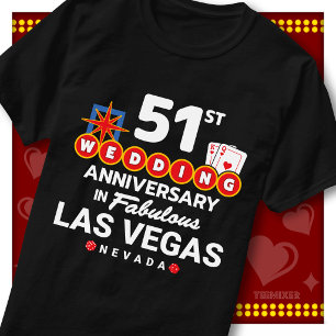 Fabulöst Las Vegas 51-års bröllopspar T Shirt