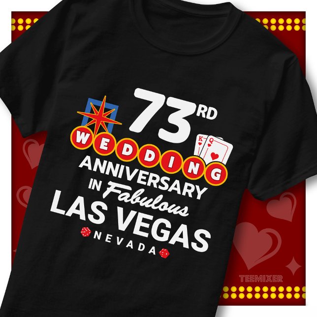Fabulöst Las Vegas 73-års bröllopspar T Shirt (Skapare uppladdad)