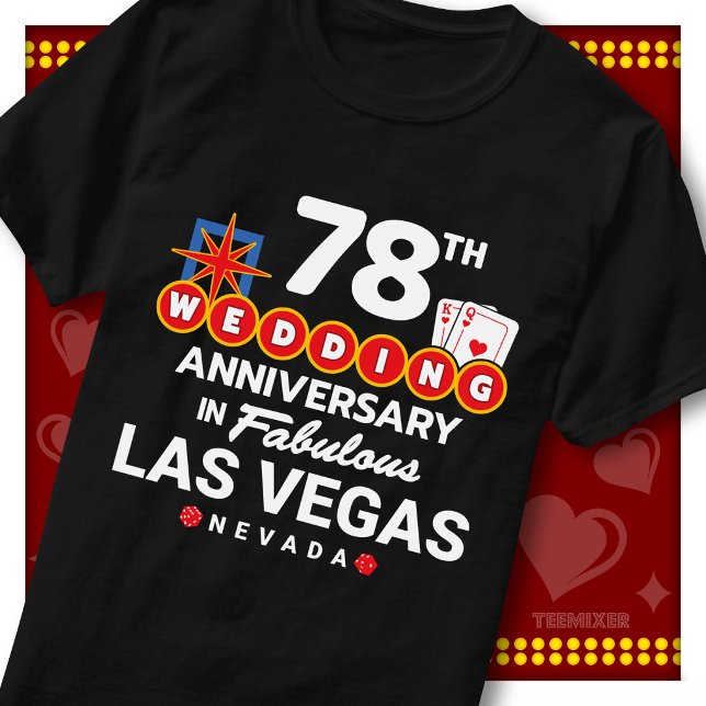 Fabulöst Las Vegas 78-års bröllopspar T Shirt (Skapare uppladdad)
