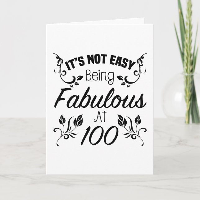 Fabulous 100 Birthday Kort (Framsida)