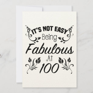 Fabulous 100 Birthday Kort