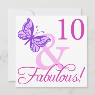 Fabulous 10:e födelsedagen kort