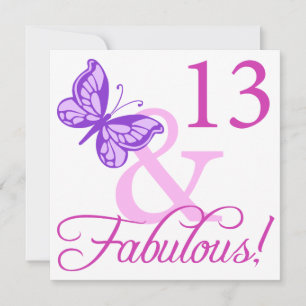 Fabulous 13:e födelsedagen kort