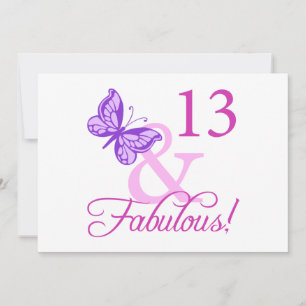 Fabulous 13:e födelsedagen kort