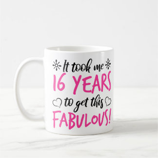 Fabulous 16:e födelsedagen kaffemugg
