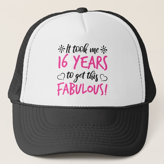 Fabulous 16:e födelsedagen keps (Framsida)