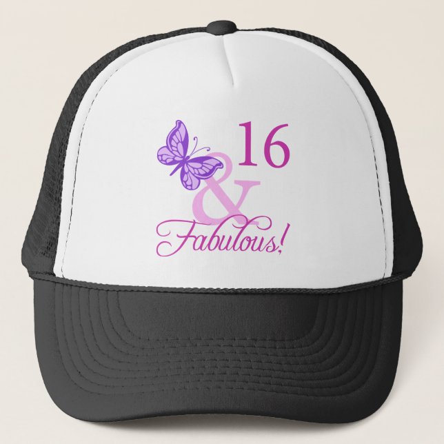 Fabulous 16:e födelsedagen truckerkeps (Framsida)