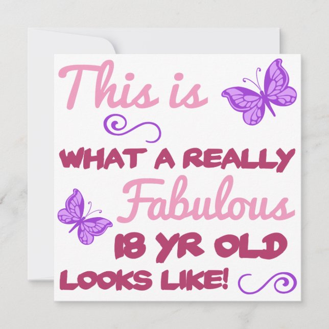 Fabulous 18:e födelsedagen kort (Framsida)