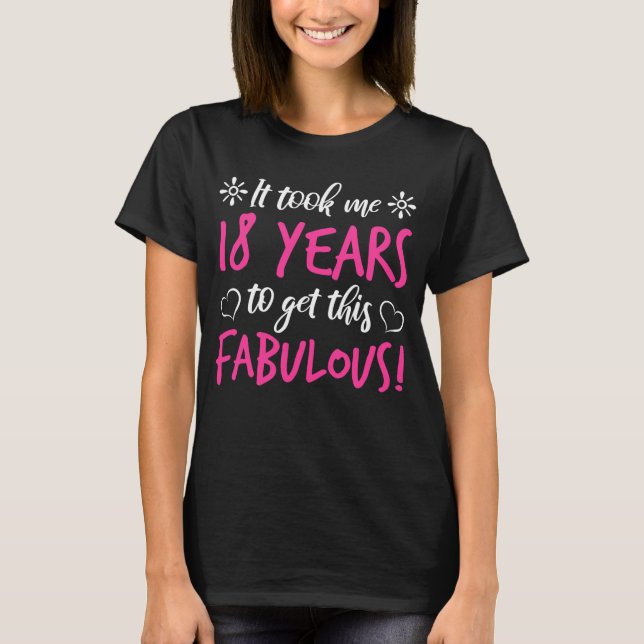 Fabulous 18:e födelsedagen t shirt (Framsida)