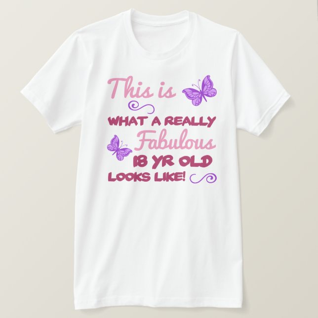 Fabulous 18:e födelsedagen tee (Design framsida)
