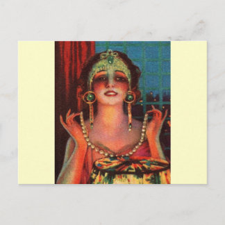 Fabulous 1920s Flapper Era Showgirl Vykort