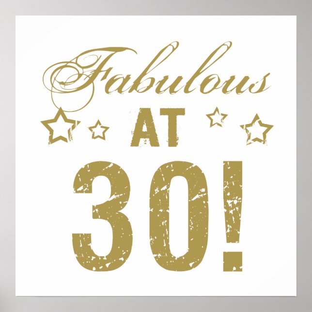 Fabulous 30års födelsedag poster (Framsidan)