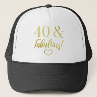 Fabulous 40 Birthday (Guld) Keps