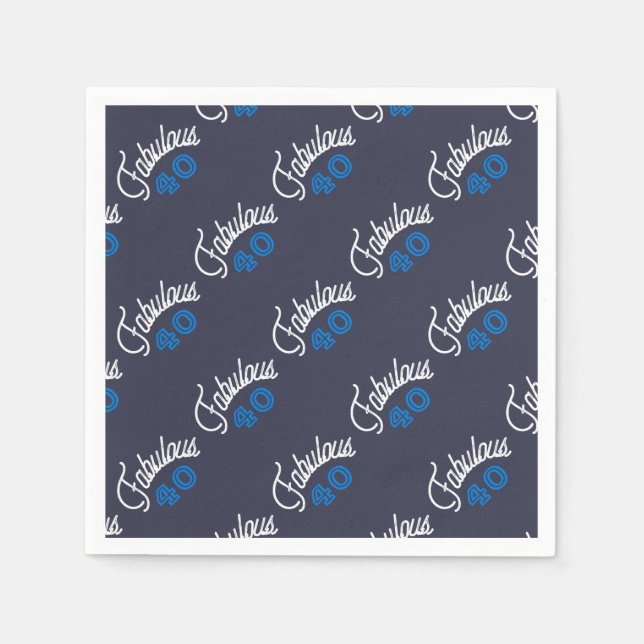 Fabulous 40 Birthday Pappersservett (Framsidan)