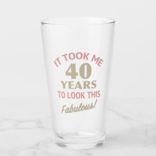 Fabulous 40:e födelsedagen glaskopp