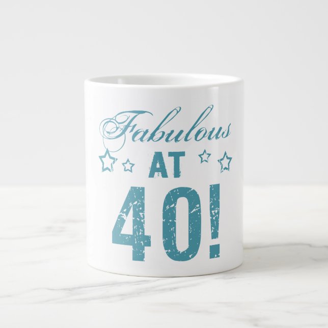 Fabulous 40:e födelsedagen jumbo mugg (Framsidan)