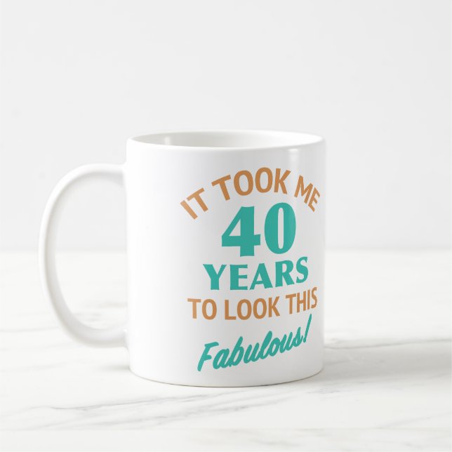 Fabulous 40:e födelsedagen kaffemugg (Vänster)