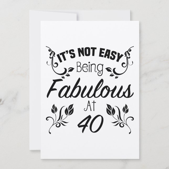 Fabulous 40:e födelsedagen kort (Framsida)