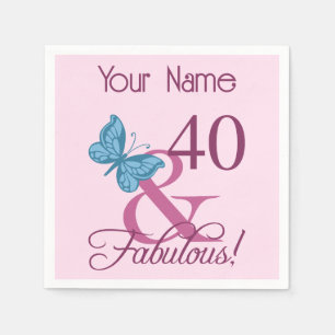 Fabulous 40:e födelsedagen pappersservett