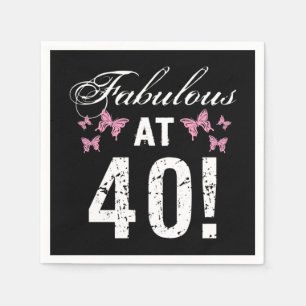 Fabulous 40:e födelsedagen pappersservett