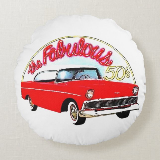 Fabulous 50:an rund kudde (Framsidan)