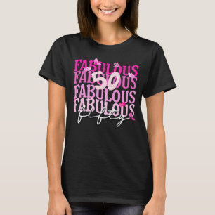 Fabulous 50 Balloon Rosa 50:e födelsedagen T Shirt