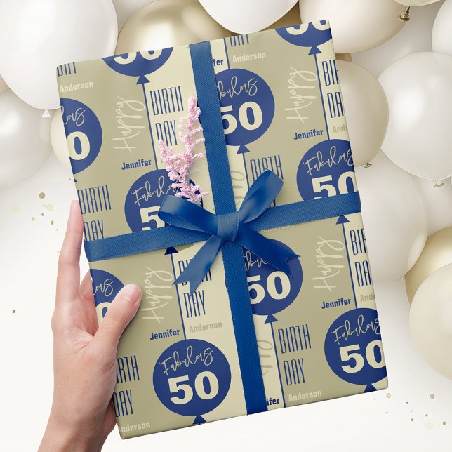 Fabulous 50 Birthday Presentpapper (Skapare uppladdad)