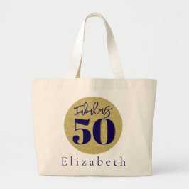 Fabulous 50 Birthday Tote Bag Jumbo Tygkasse