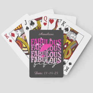 Fabulous 50 Cocktail Umbrella 50:e födelsedagen Casinokort