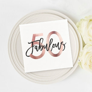 Fabulous 50:e Den moderna Eleganten Ro Guld föde Pappersservett