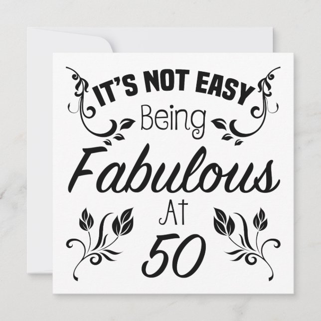 Fabulous 50:e födelsedagen kort (Framsida)