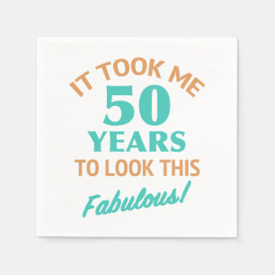 Fabulous 50:e födelsedagen pappersservett