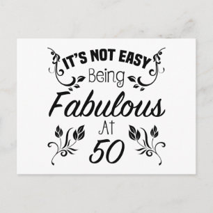 Fabulous 50:e födelsedagen vykort