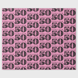 Fabulous 50:e Rosa Birthday Presentpapper