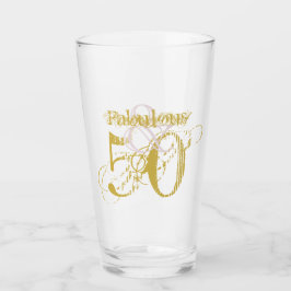 Fabulous & 50 Elegant Confetti Rosa Guld födelseda Glaskopp