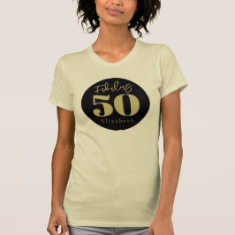 Fabulous 50 Guld Birthday T Shirt
