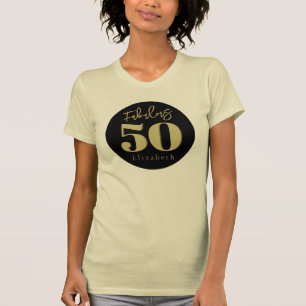 Fabulous 50 Guld Birthday T Shirt