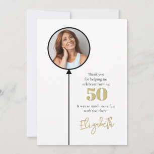 Fabulous 50 Guld Birthday Tack Kort