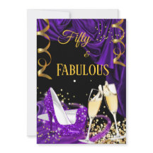 Fabulous 50 Lila Champagne Heels Födelsedagsfest