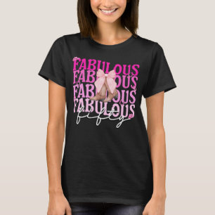 Fabulous 50 Rosa Bow Boots 50:e födelsedagen T Shirt